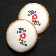 Load image into Gallery viewer, Round sugar cookies with a full color logo printed
