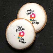 Load image into Gallery viewer, Round sugar cookies with a full color logo printed
