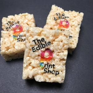 Rice Cereal Bars with a logo