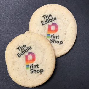 Soft naked sugar cookies with a logo