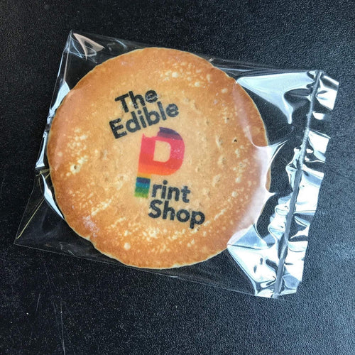 Pancake printed with a logo