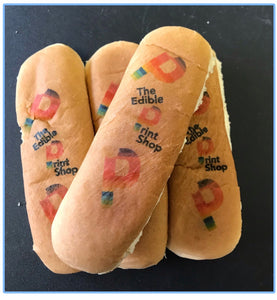 Hot Dog Buns with a logo